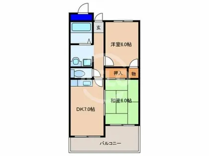 メゾンエルミタージュ【7階】の間取り