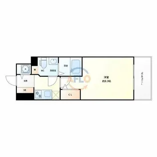 プラウドフラット新大阪【4階】の間取り