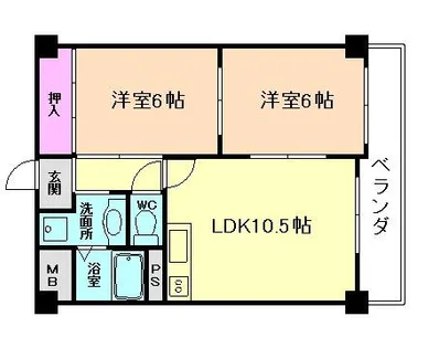 大阪府大阪市福島区玉川4丁目【マンション】の間取り