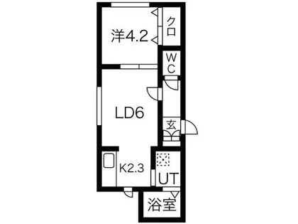 アルバ元町【203号室】の間取り