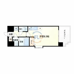 プレサンス神崎川ファインブレス【6階】の間取り