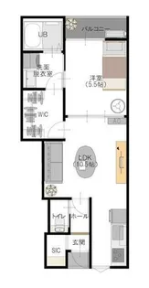 L-bloom東櫛原【1階】の間取り