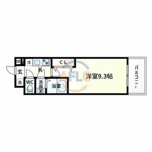 Luxe淡路【2階】の間取り