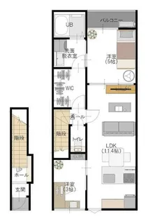 L-bloom東櫛原【2階】の間取り