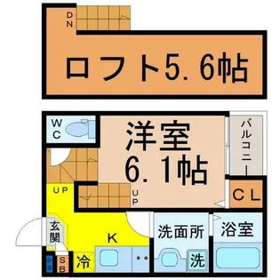 VILLETTASASASHIMA(ヴィレッタササシマ)【2階】の間取り