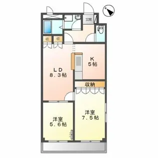 ヴァインベルク【2階】の間取り