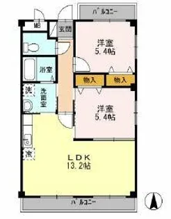 ヌカタハーモニア【2階】の間取り