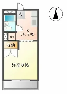 アポリネールハイム【1階】の間取り