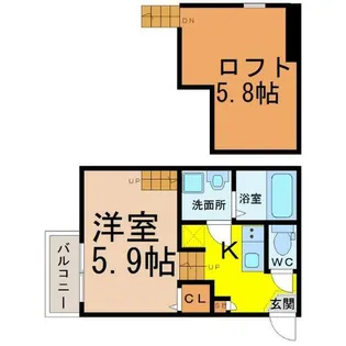 レーヴ・フルール【1階】の間取り