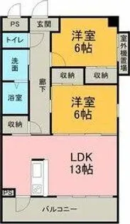 Casa Esta Vivo【2-D号室】の間取り