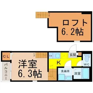 プランドール六番町【2階】の間取り