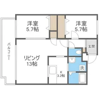 パークハイツG【203号室】の間取り