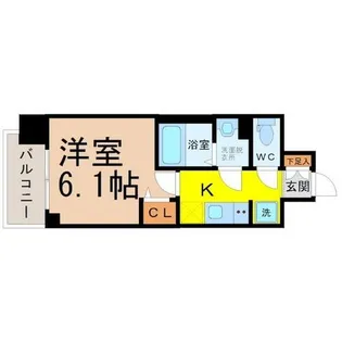 ディアレイシャス金山【6階】の間取り