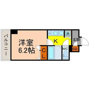 プレミアムコート名古屋金山インテルノ【3階】の間取り