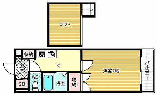 ロフティ北花田【4階】の間取り