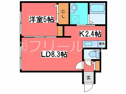 グランメール月寒EAST【1階】の間取り