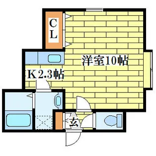 ボヌールメゾン【101号室】の間取り