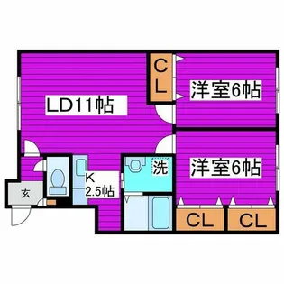 シャインコート8【202号室】の間取り