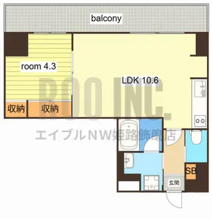 GLANZ高尾町【6階】の間取り