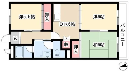 エスポワールHARA【2階】の間取り