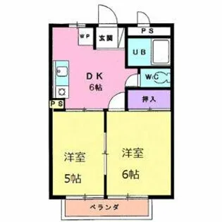 ハイム欠下【1階】の間取り