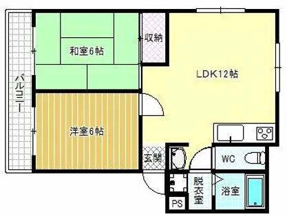ECP富田林【1階】の間取り