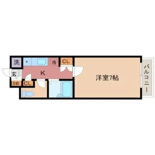 カンスイ参番館【2階】の間取り