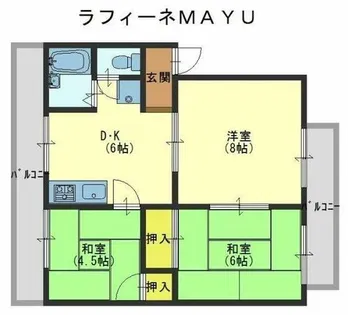 ラフィーネMAYU【1階】の間取り