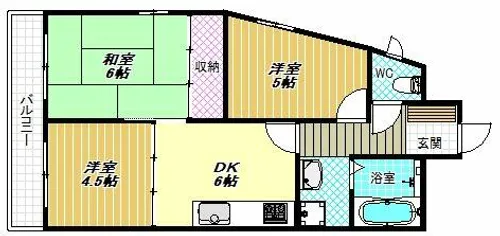 有宏ハイツ【2階】の間取り