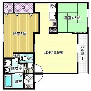 メゾンボヌール【1階】の間取り