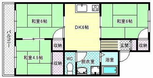さつきハイツ【1階】の間取り