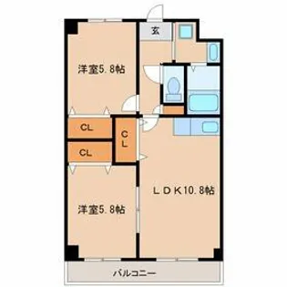 エスポワール(田能)【2階】の間取り