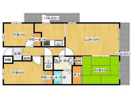 WEST関空泉南ハイツ【13階】の間取り