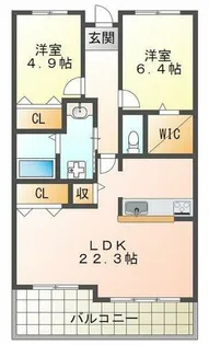 井吹西シティコート【14階】の間取り