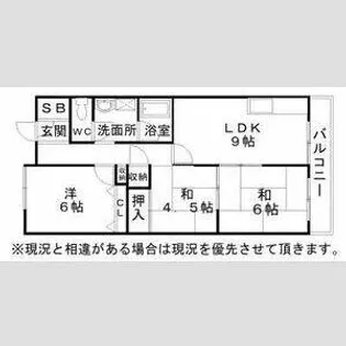 大阪府高石市綾園5丁目【マンション】の間取り