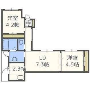 コートスタイル荒江【1階】の間取り