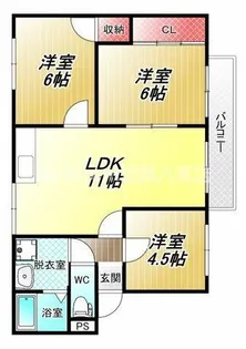 フロム八尾【2階】の間取り