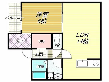 クレア法善寺【3階】の間取り