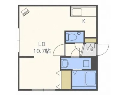 スタジオ エム【402号室】の間取り