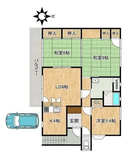 石丸2丁目2階住居【2階】の間取り