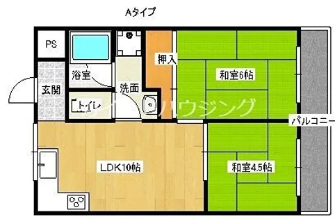 プランドール住之江【3階】の間取り