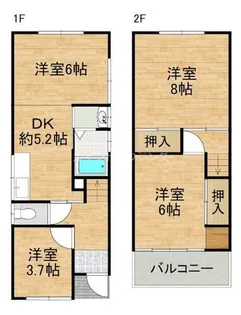 大阪府阪南市鳥取【一戸建】の間取り