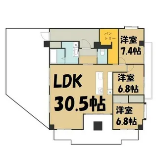 キクシンビル【7階】の間取り