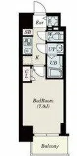 S-RESIDENCE難波Briller【14階】の間取り