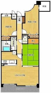 ヴィルブランシェ菖蒲ヶ丘【403号室】の間取り