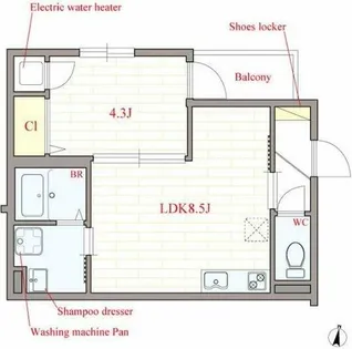 F asecia BONNY【2階】の間取り