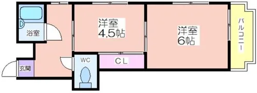 ニコーホワイトハイツ【3階】の間取り