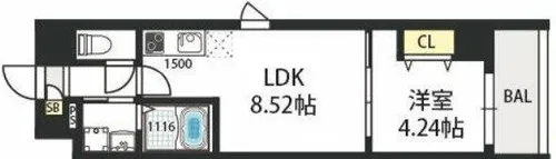 Luck Field【8階】の間取り