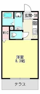 エムズコート新石切【1階】の間取り