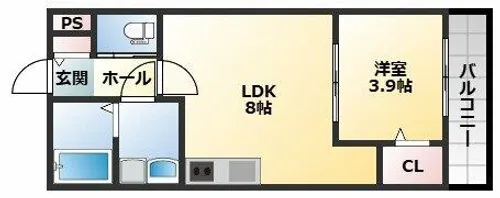 REGIIES八尾高安【6号室】の間取り